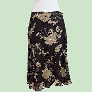 vintage 90s brown floral boho whimsygoth grunge skirt